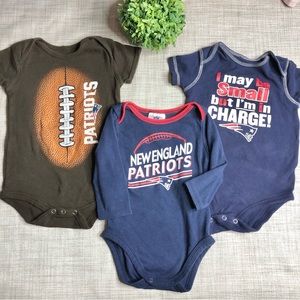 NFL Team Apparel New England Patriots short and long sleeve onesies/ bod…